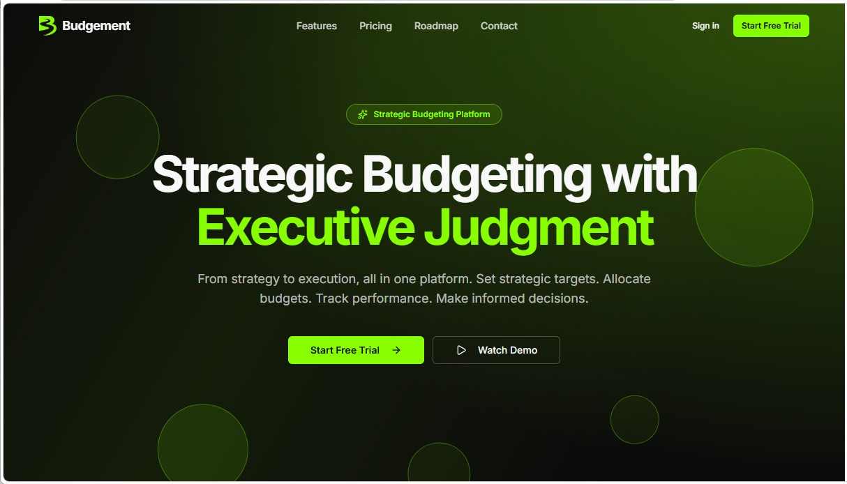 Budgement product screenshot